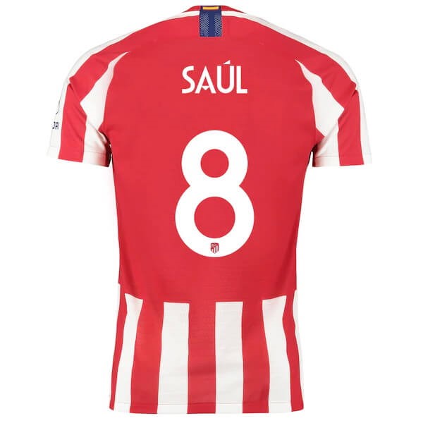 Tailandia Camiseta Atlético De Madrid NO.8 Saúl Replica Primera Ropa 2019/20 Rojo